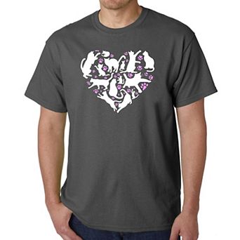 Cat Heart - Men's Word Art T-Shirt