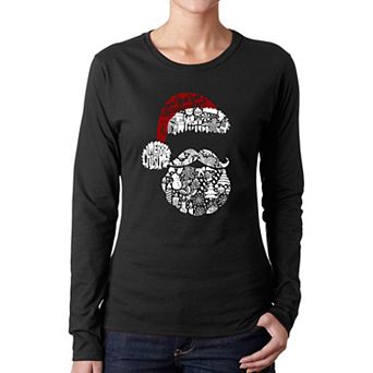 Santa Pics - Women's Word Art Long Sleeve T-Shirt
