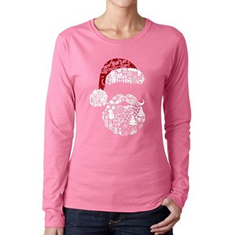 Santa Pics - Women's Word Art Long Sleeve T-Shirt