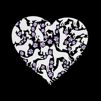 Dog Heart - Women's Word Art Long Sleeve T-Shirt