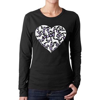 Dog Heart - Women's Word Art Long Sleeve T-Shirt