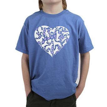 Dog Heart - Boy's Word Art T-Shirt