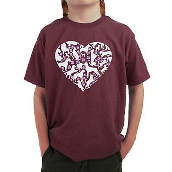 Dog Heart - Boy's Word Art T-Shirt
