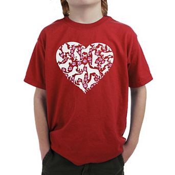 Dog Heart - Boy's Word Art T-Shirt