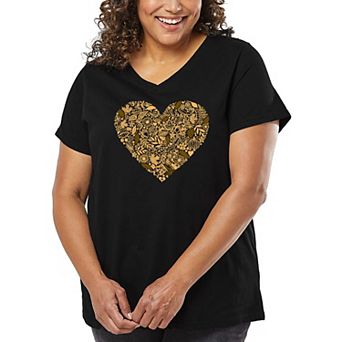 Fall Vibes - Women's Plus Size Word Art V-Neck