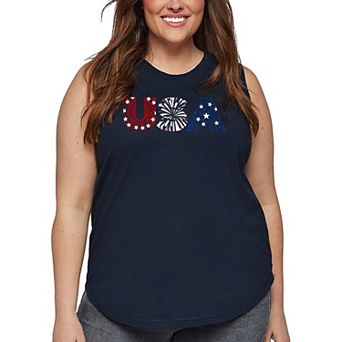 US Fireworks - Women's Plus Size Word Art Tank Top