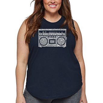 Women's Plus Size Word Art Tank Top - Greatest Rap Hits of The 1980's