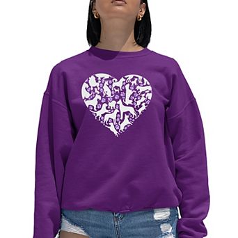 Dog Heart - Women's Word Art Crewneck Sweatshirt
