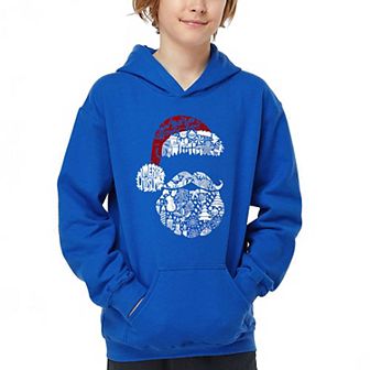 Santa Pics - Boy's Word Art Hooded Sweatshirt