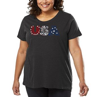 US Fireworks - Women's Plus Size Word Art T-Shirt