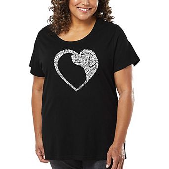 Dog Heart - Women's Plus Size Word Art T-Shirt