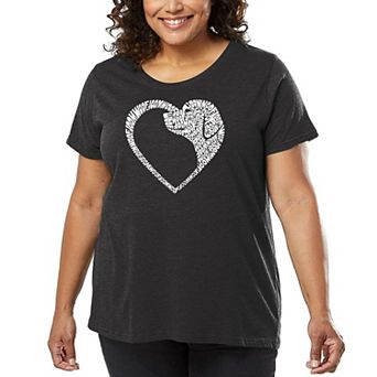 Dog Heart - Women's Plus Size Word Art T-Shirt