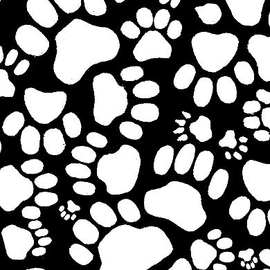 Women's Plus Size Word Art T-shirt - Paw Prints Heart