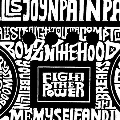 Women's Plus Size Word Art V-Neck - Greatest Rap Hits of The 1980's
