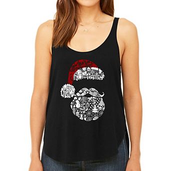 Santa Pics - Women's Premium Word Art Flowy Tank Top