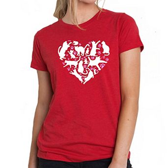 Cat Heart - Women's Premium Blend Word Art T-Shirt
