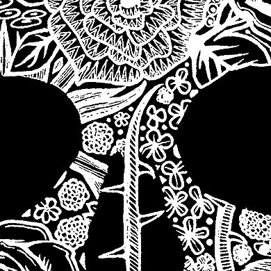 Women's Plus Size Word Art Tank Top - Flower Skull