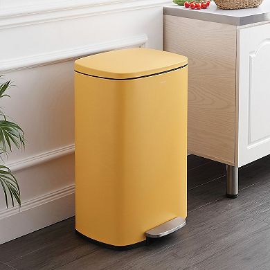 Connor Rectangular Trash Can with Soft-Close Lid and Mini Trash Can