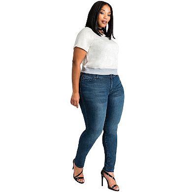 Plus Size Women's Open Back Dropped Shoulder Top