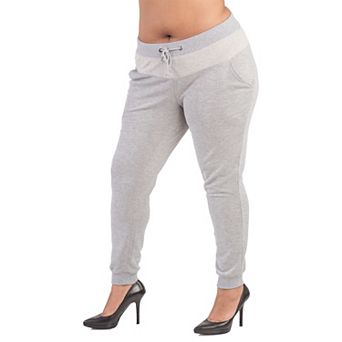 Plus Size Women's French Terry Drawstring Jogger Pants