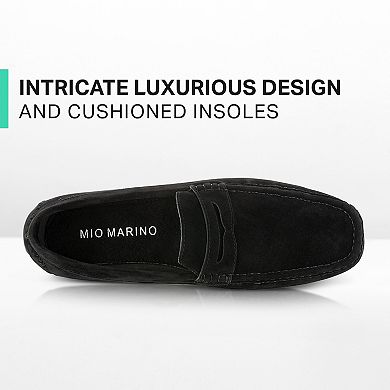 Men’s Suede Loafers Comfortable Slip-On Casual Shoes, Hand-Stitched, Lightweight & Non-Slip