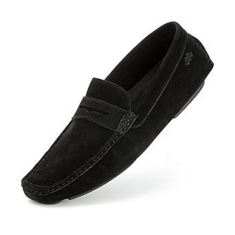 Men’s Suede Loafers Comfortable Slip-On Casual Shoes, Hand-Stitched, Lightweight & Non-Slip