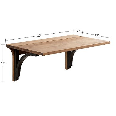 Corblynd Wood Wall Mounted Desk