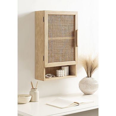 Ori Rattan Wall Cabinet with Cubby