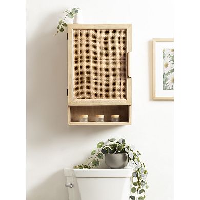 Ori Rattan Wall Cabinet with Cubby