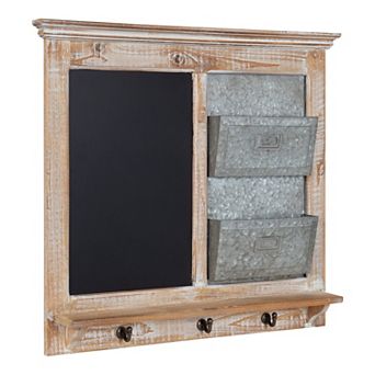 Idamae Wood Framed Chalkboard Wall Organizer