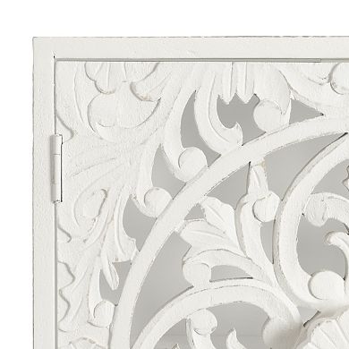 Saanvi Carved Wood Wall Cabinet