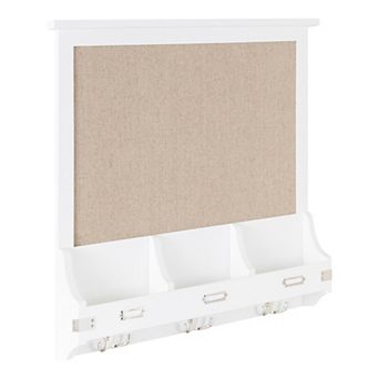 Stallard Wood Wall Pinboard with Hooks