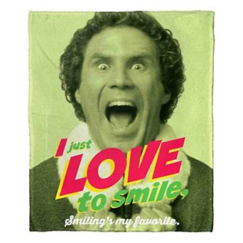 Warner Bros. Elf Love To Smile Silk Touch Throw Blanket 50x60 Inches