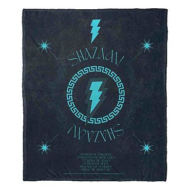 Warner Bros. DC Comics Shazam Green Glow Silk Touch Throw Blanket 50x60 Inches