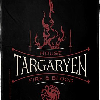 Warner Bros. Game Of Thrones House Of Fire And Blood Silk Touch Throw Blanket 50x60 Inches