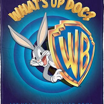 Warner Bros. WB 100 What's Up Doc Silk Touch Throw Blanket 50x60 Inches
