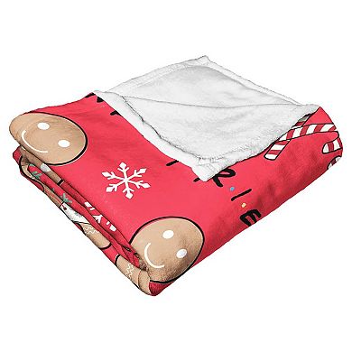 Warner Bros. Friends Gingerbread Pattern Silk Touch Throw Blanket 50x60 Inches