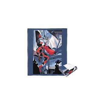 DC Comics Batman Harley Quinn Breaking Glass Silk Touch Throw Blanket