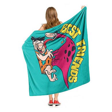 Warner Bros. The Flintstones Cavemans Best Friend Silk Touch Throw Blanket 50x60 Inches