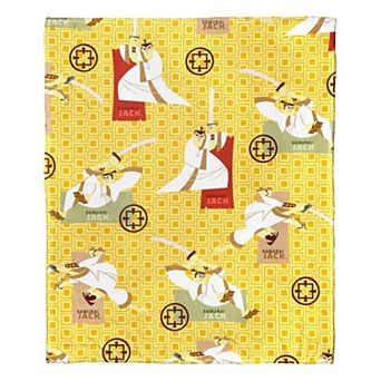 Cartoon Network Samurai Jack Fighting Jack Silk Touch Throw Blanket 50x60 Inches