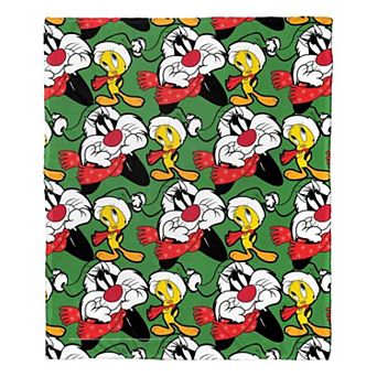 Warner Bros. Looney Tunes Holiday Dreamers Silk Touch Throw Blanket 50x60 Inches