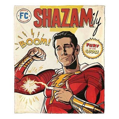 Warner Bros. DC Comics Shazam Comic Cover Silk Touch Throw Blanket 50x60 Inches
