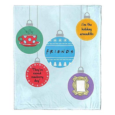 Warner Bros. Friends Quippy Ornaments Silk Touch Throw Blanket 50x60 Inches