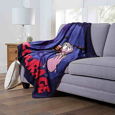 Cartoon Network's Courage The Cowardly Dog Face Your Fears Silk Touch Throw Blanket