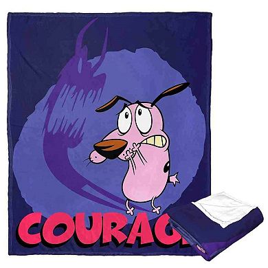 Cartoon Network's Courage The Cowardly Dog Face Your Fears Silk Touch Throw Blanket