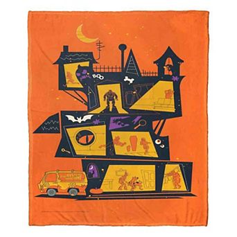 Warner Bros. Scooby-Doo Haunted House Silk Touch Throw Blanket 50x60 Inches