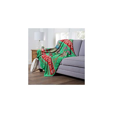 Nickelodeon Nick Rewind Ren And Stimpy Happy Happy Holidays Silk Touch Throw Blanket 50x60 Inches