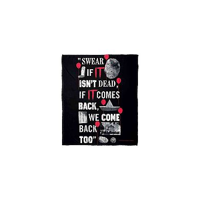 Warner Brothers It Chapter 2 We'll Be Back Silk Touch Throw Blanket 50x60 Inches