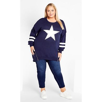 Avenue Women's Plus Size You're A Star Top