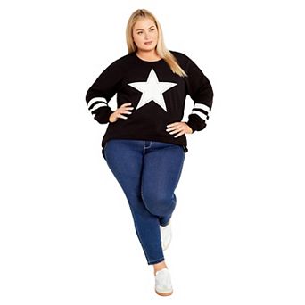 Avenue Women's Plus Size You're A Star Top